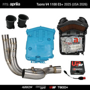Kit Racing Stage 3.5 Tuono V4 1100 E5+ 2025 (USA 2026): Arrow Titanium Header + UpMap + Airbox + Velocity Stacks