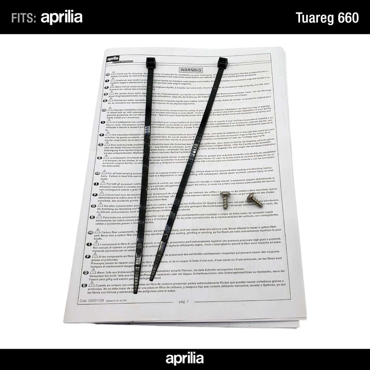 MIA Multimedia Platform Installation Kit for Aprilia Tuareg 660 - Code 2S001871