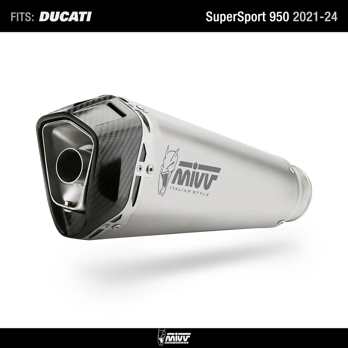 MIVV Delta Race Slip-On for Ducati SuperSport 950 2021-2024