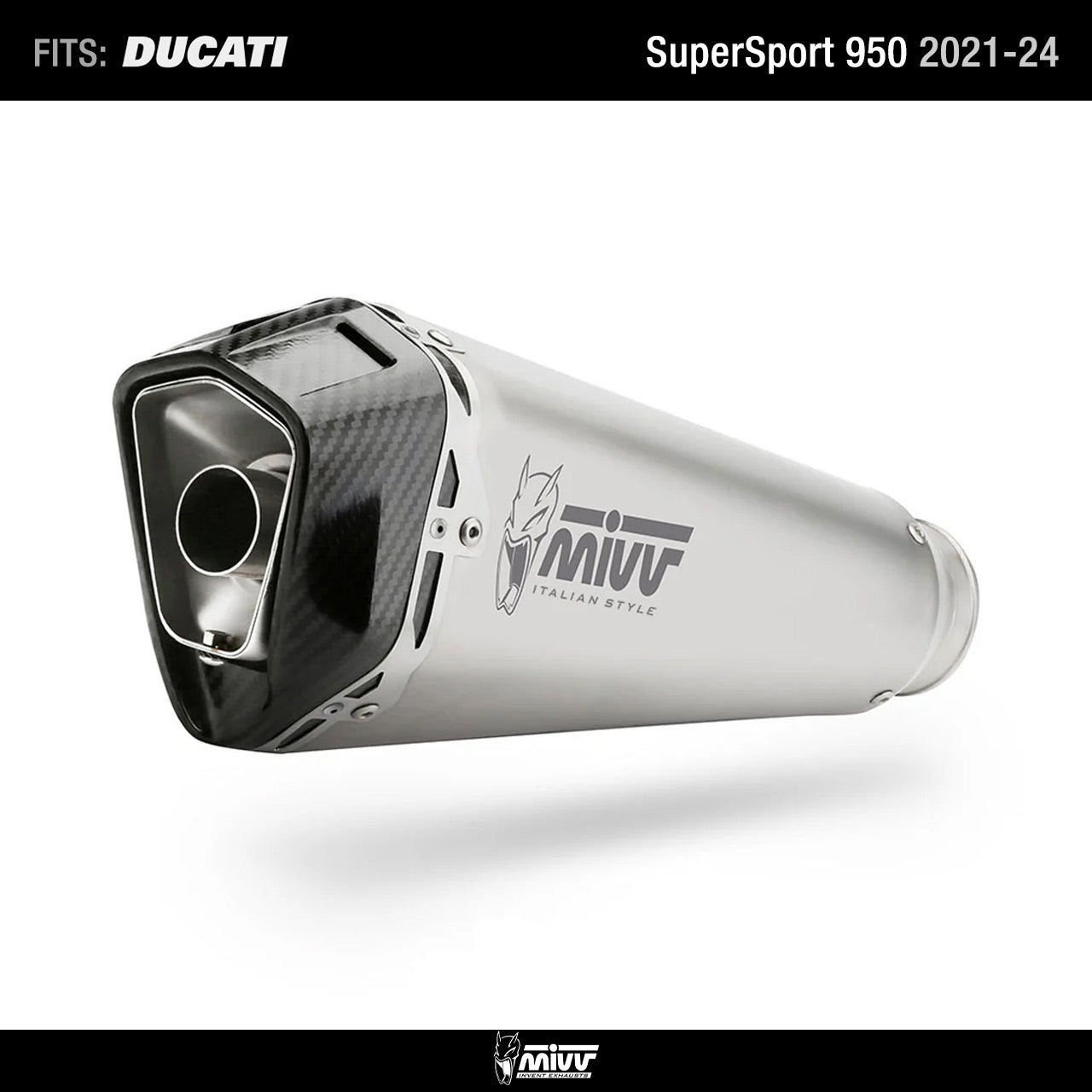 MIVV Delta Race Slip-On for Ducati SuperSport 950 2021-2024