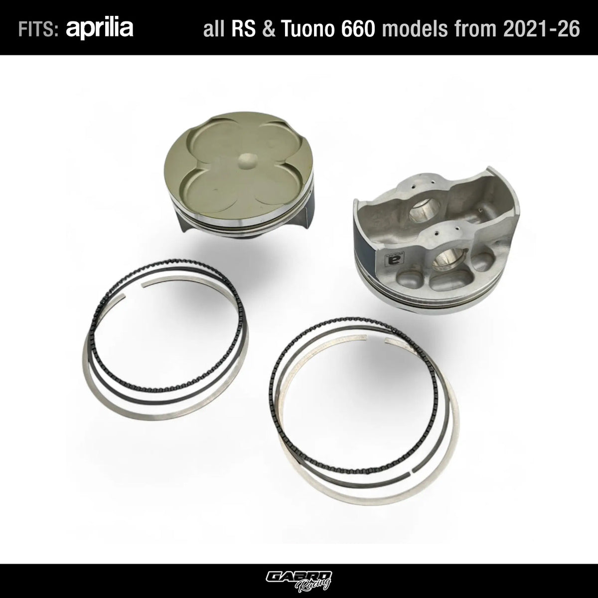 Oversized pistons Kit "PISTA"  by GRT 675cc 82mm