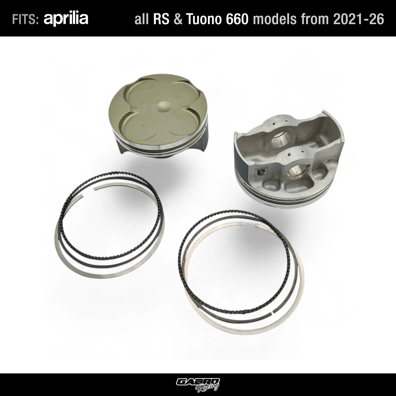 Oversized pistons Kit "PISTA"  by GRT 675cc 82mm