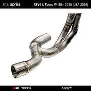 Kit Racing Stage 2 RS Tuono V4 E5+ 2025 (USA 2026): Arrow De-Cat Stainless Steel Headers + UpMap