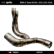 Kit Racing Stage 2 RS Tuono V4 E5+ 2025 (USA 2026): Arrow De-Cat Stainless Steel Headers + UpMap