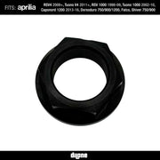 Rear Wheel Nut (Black) Anodized Ergal 7075 For RSV2/V4, Tuono V2/V4, Dorsoduro & Caponord