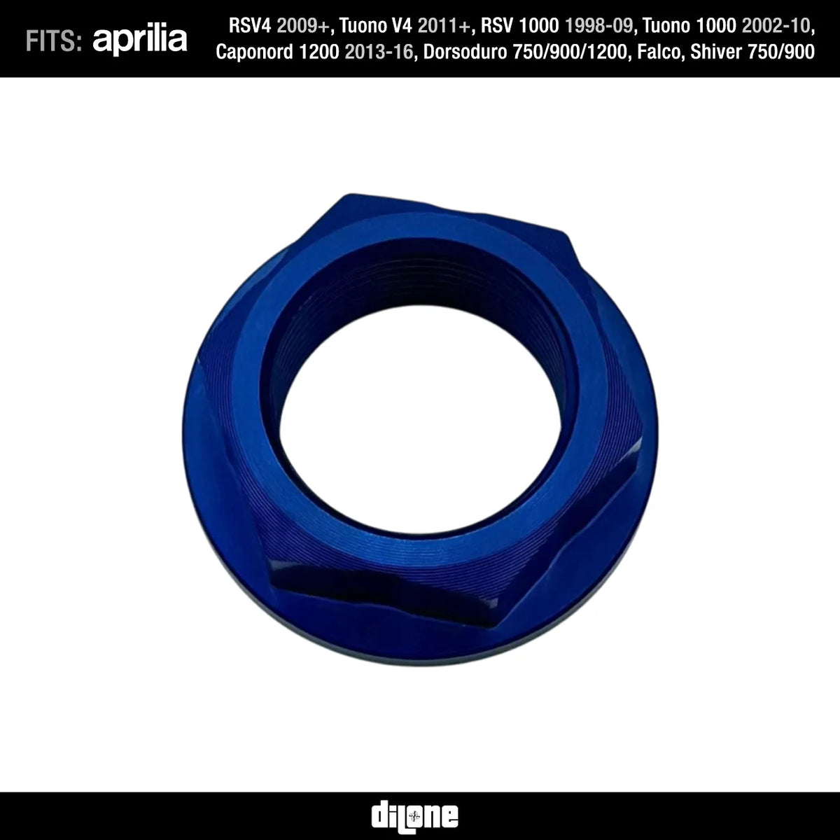 Rear Wheel Nut (Blue) Anodized Ergal 7075 For Aprilia V4 V2