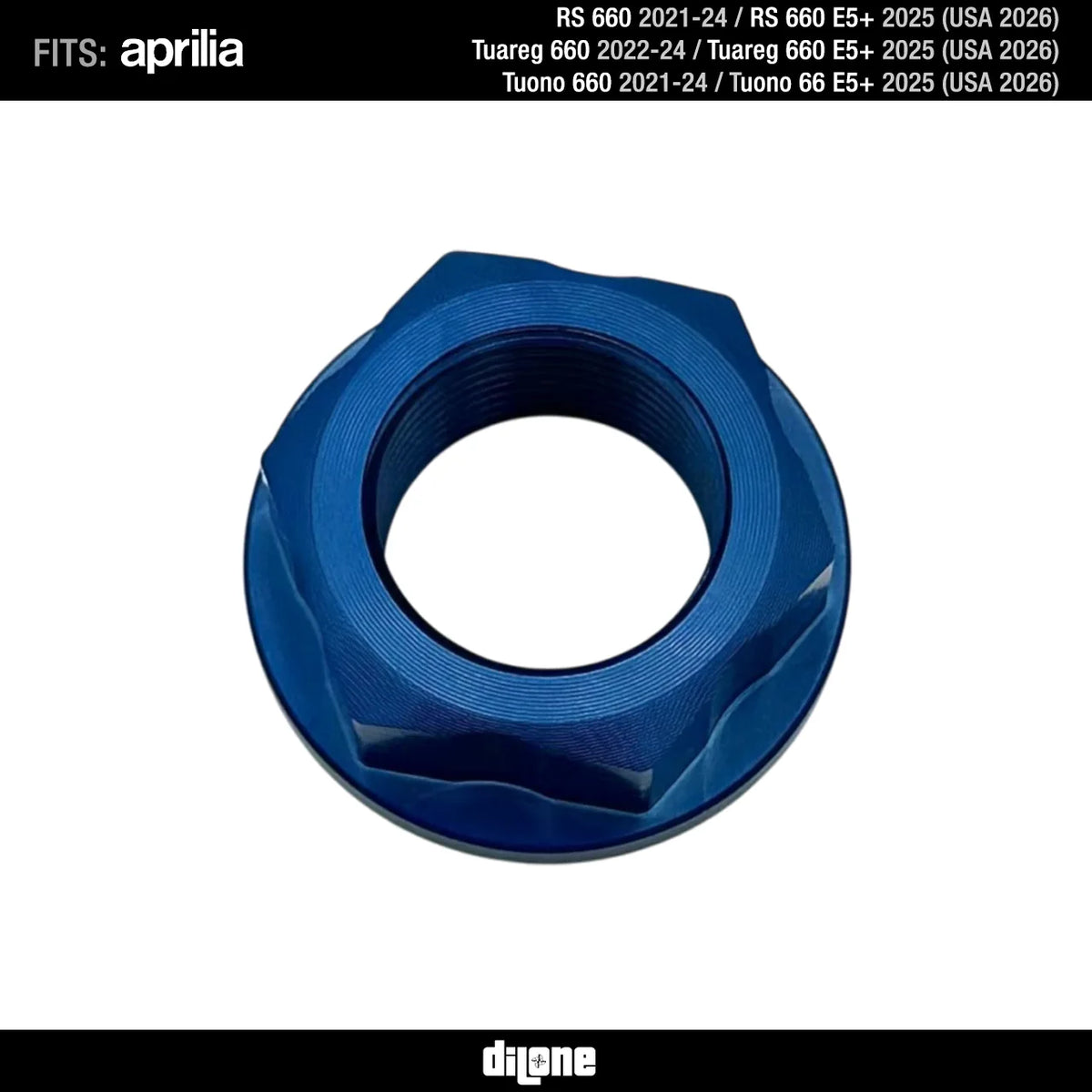 Rear Wheel Nut (Blue) Anodized Ergal 7075 For All Aprilia 660 Models