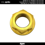 Rear Wheel Nut (Gold) Anodized Ergal 7075 For All Aprilia 660 Models