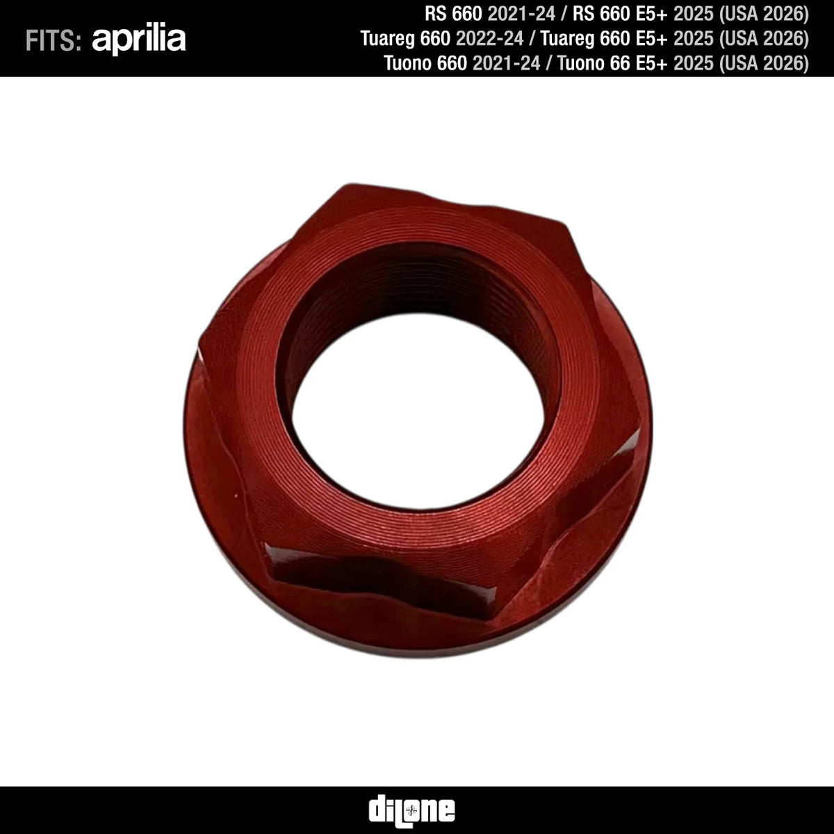 Rear Wheel Nut (Red) Anodized Ergal 7075 For All Aprilia 660 Models