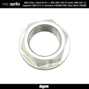 Rear Wheel Nut (Silver) Anodized Ergal 7075 For RSV2/V4, Tuono V2/V4, Dorsoduro & Caponord By Dilone
