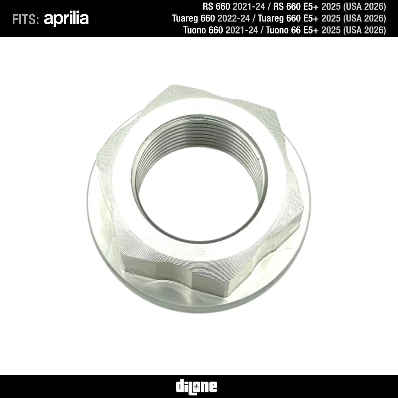 Rear Wheel Nut (Silver) Anodized Ergal 7075 For All Aprilia 660 Models
