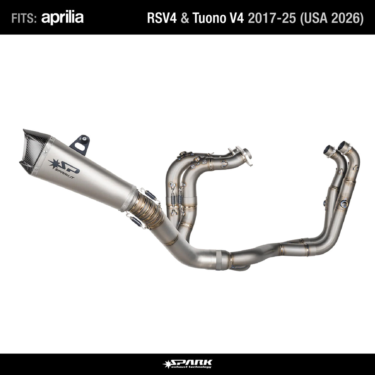 Spark GAP8804 Full Exhaust Konix EVO for Aprilia RS V4 Tuono V4 2017-2025 (USA 2026)