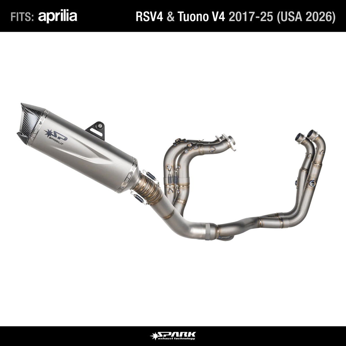 Spark GAP8805 Full Exhaust Force EVO for Aprilia RS V4 Tuono V4 2017-2025 (USA 2026)