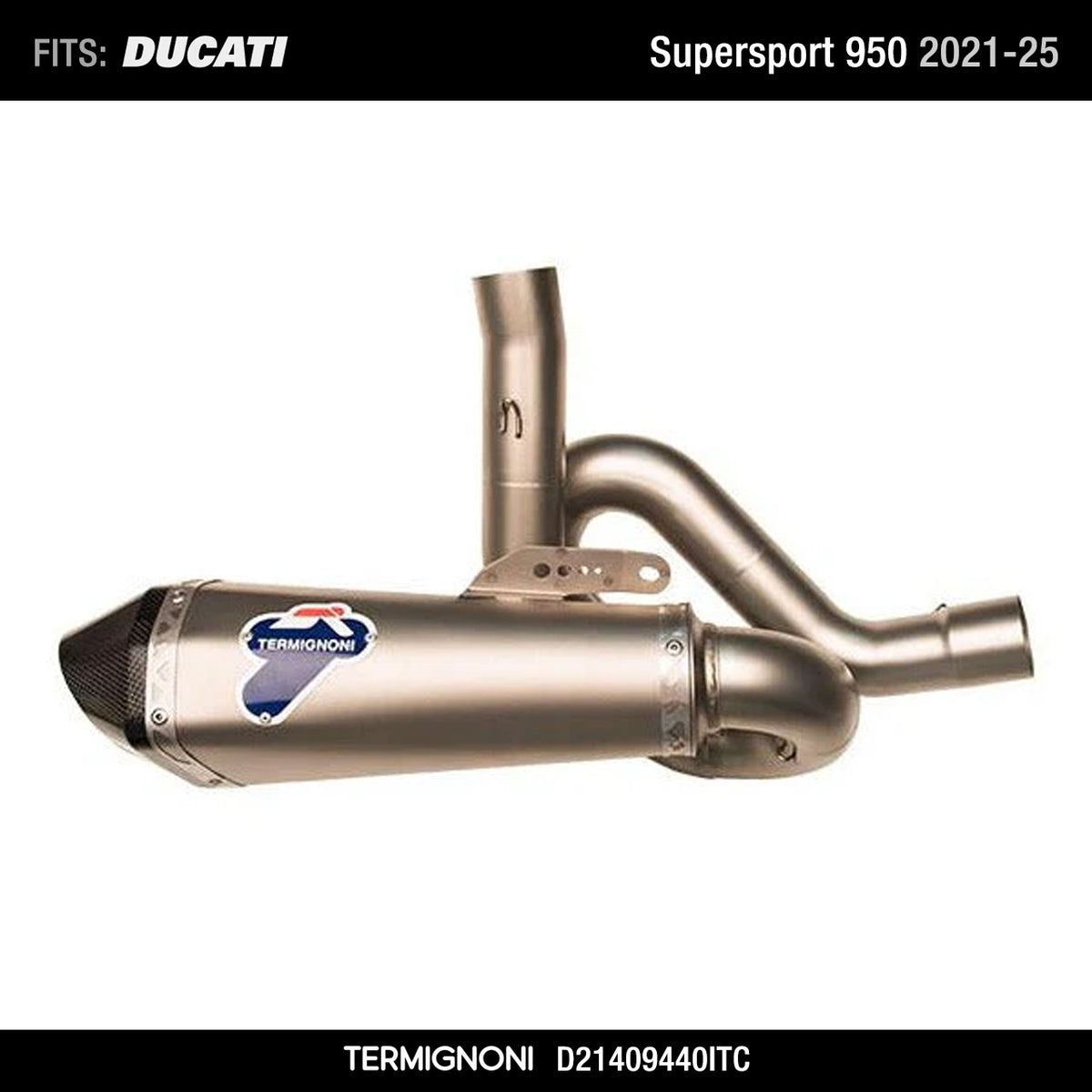 Termignoni Exhaust Racing Silencer for Ducati Supersport 950 2021-2025 D21409440ITC