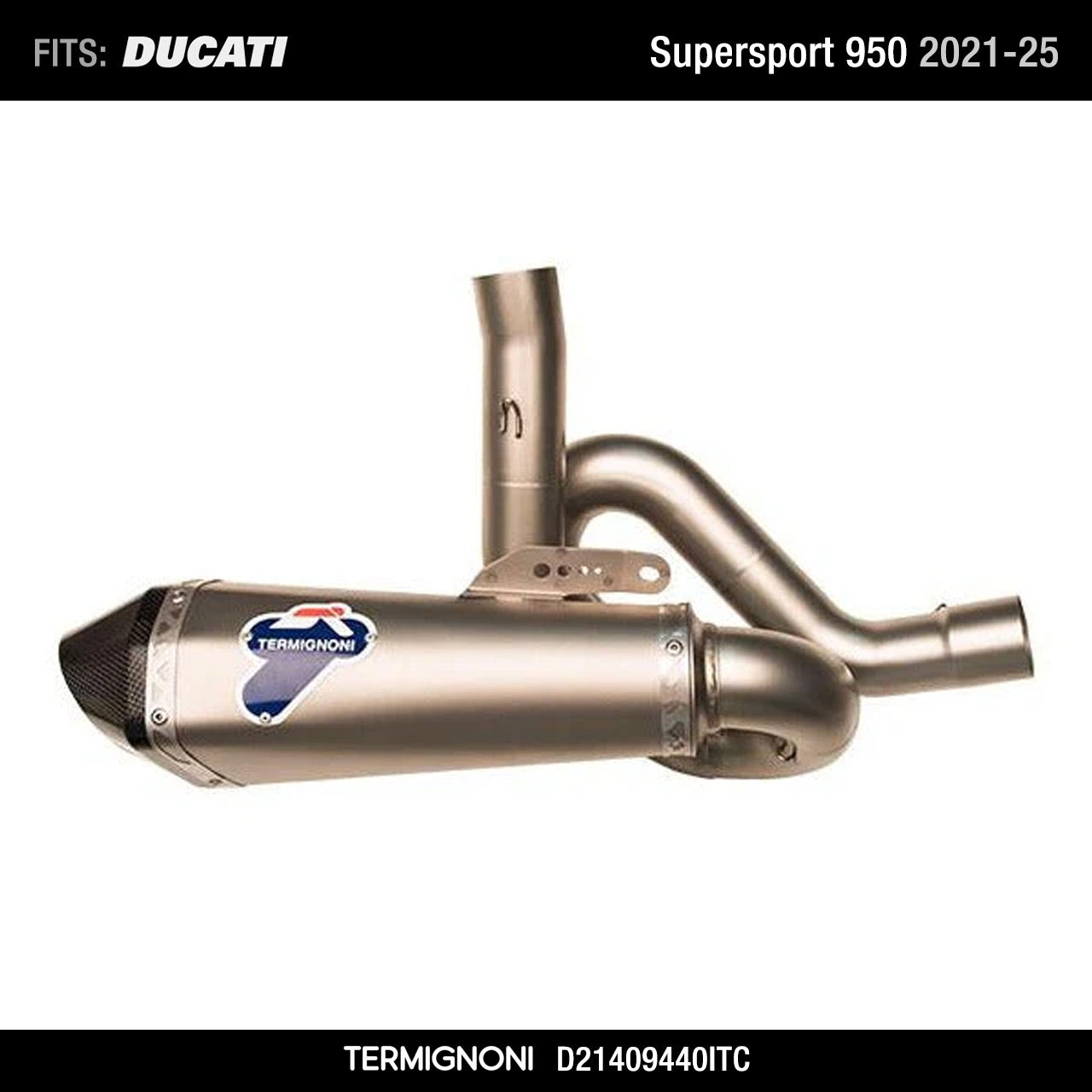 Termignoni Exhaust Racing Silencer for Ducati Supersport 950 2021-2025 D21409440ITC