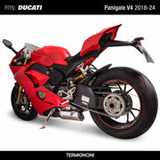 Termignoni Silencers in Titanium for Ducati Panigale V4 (and V4 R/S) 2018-2024 code D18409400ITA