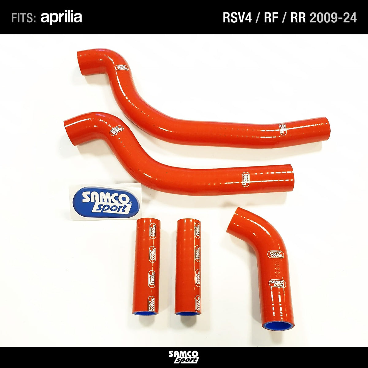 Samco Thermostat Bypass Silicone Radiator Coolant Hose Kit Aprilia RS V4, RF, RR 2009-2024