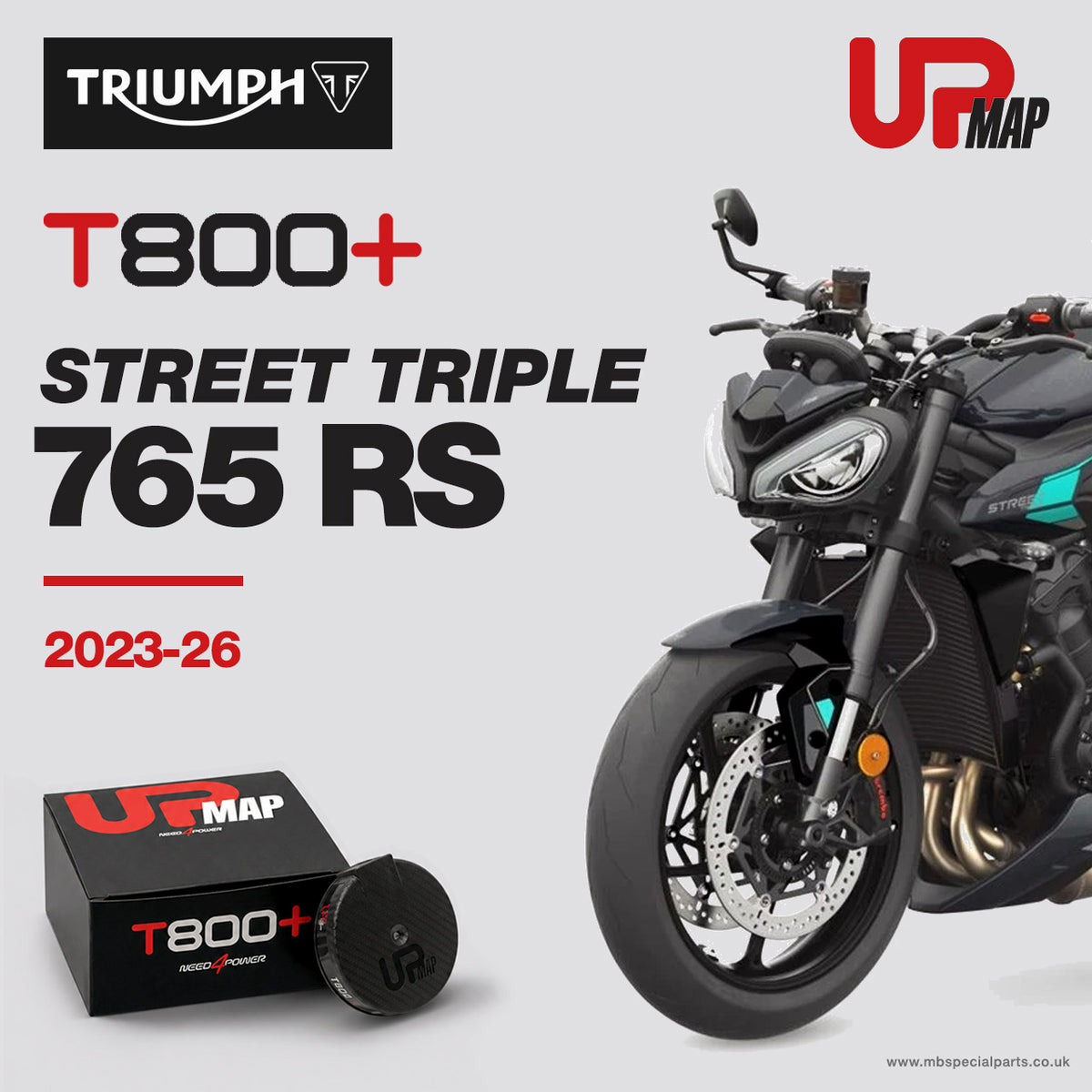 UpMap T800+ For Triumph Street Triple 765 RS 2023-2026